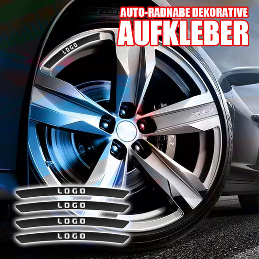 Dekorative Aufkleber für Autoradnaben (4er-Pack)