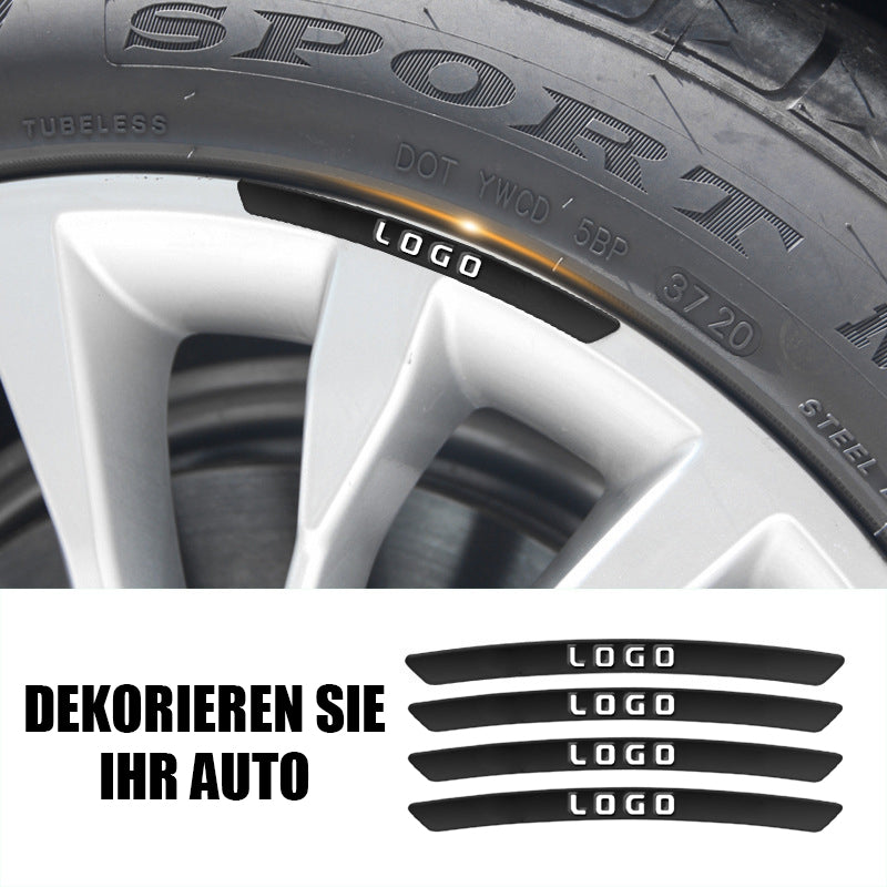 Dekorative Aufkleber für Autoradnaben (4er-Pack)