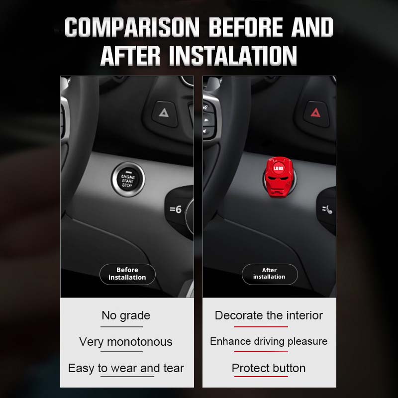 Premium-Metall-Startknopfabdeckung | Hero Edition